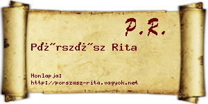 Pórszász Rita névjegykártya